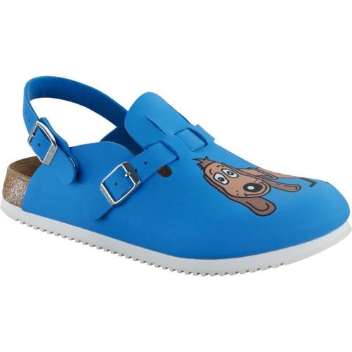 Schoenen Dames Leren slippers Birkenstock 582536 Blauw