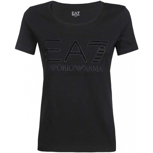 Textiel Dames T-shirts & Polo’s Emporio Armani EA7 3LTT46 TJFVZ Zwart