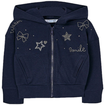 Textiel Meisjes Sweaters / Sweatshirts Mayoral Sweat Fille Strass Marine Blauw