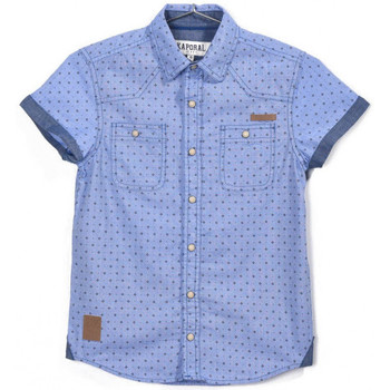 Textiel Jongens Overhemden korte mouwen Kaporal Chemise Nerva Bleu Blauw