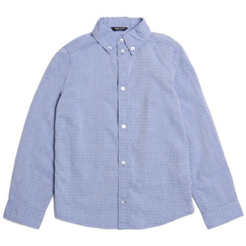 Textiel Jongens Overhemden lange mouwen Guess Chemise Garçon Manche longues SS Shirt Bleu (rft) Blauw