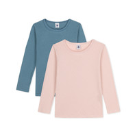 Textiel Meisjes T-shirts met lange mouwen Petit Bateau LOT 2 TEE SHIRT ML Multicolour