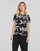 Textiel Dames T-shirts korte mouwen Desigual ENYA Zwart / Wit