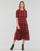 Textiel Dames Lange jurken Desigual KHAN Rood / Zwart
