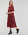Textiel Dames Lange jurken Desigual KHAN Rood / Zwart