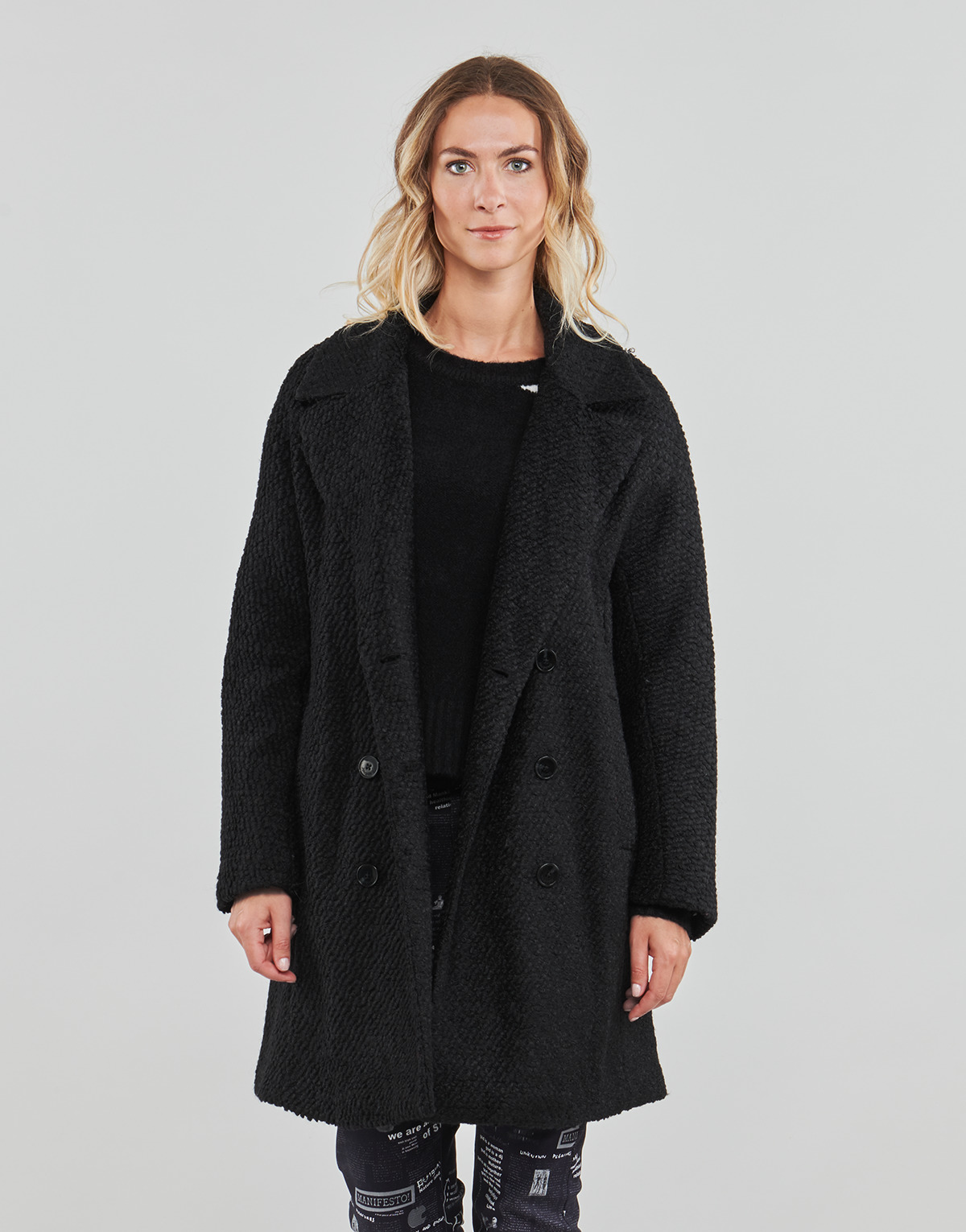 Textiel Dames Mantel jassen Desigual LONDON Zwart