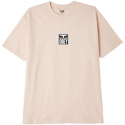 Textiel Heren T-shirts & Polo’s Obey eyes icon 3 Beige