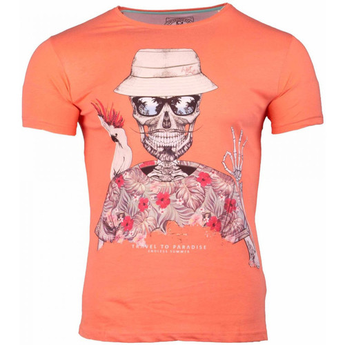 Textiel Heren T-shirts korte mouwen La Maison Blaggio  Orange