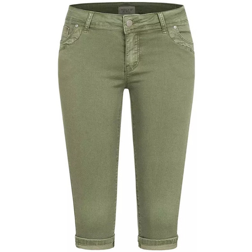 Textiel Dames Broeken / Pantalons Hailys Haily's dames capri jeans broek Jenna Groen
