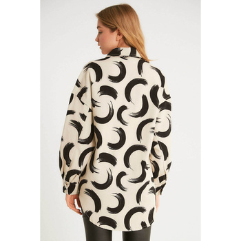 Robin-Collection Oversized Print Jas D Beige