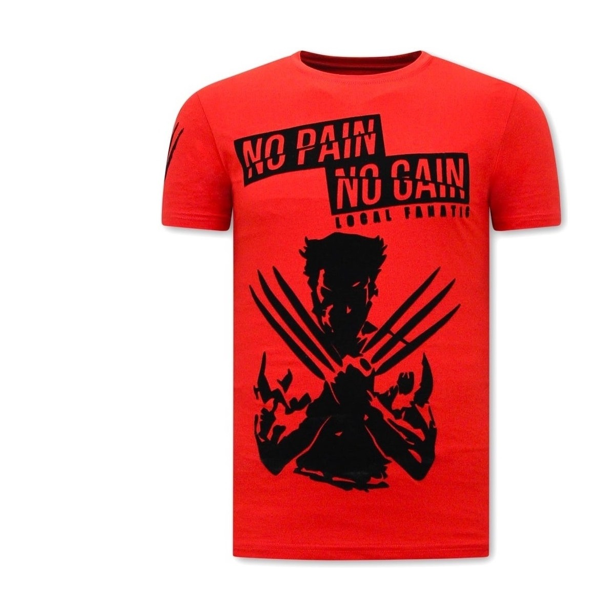 Textiel Heren T-shirts korte mouwen Local Fanatic Print Wolverine X Man Rood