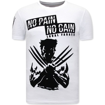 Textiel Heren T-shirts korte mouwen Local Fanatic Prin Wolverine X Man Wit