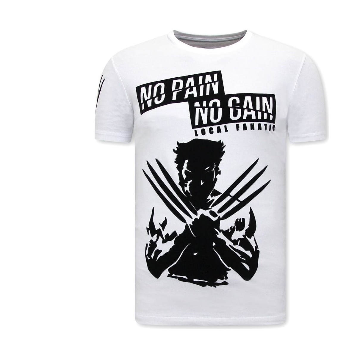 Textiel Heren T-shirts korte mouwen Local Fanatic Prin Wolverine X Man Wit