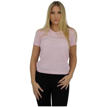 Textiel Dames T-shirts korte mouwen Champion Vneck Tshirt Roze