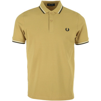 Textiel Heren T-shirts & Polo’s Fred Perry Twin Tipped Shirt Brown