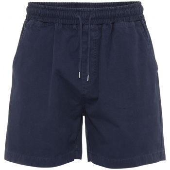 Textiel Korte broeken / Bermuda's Colorful Standard Short en twill  Organic navy blue Blauw