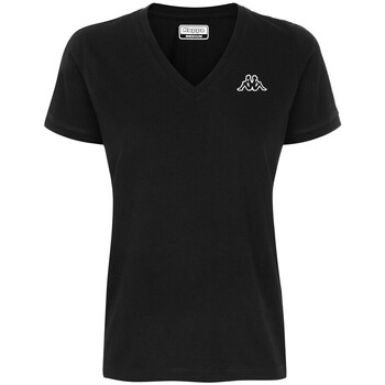 Textiel Dames T-shirts korte mouwen Kappa  Zwart