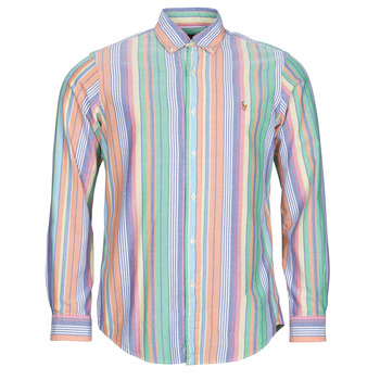 Textiel Heren Overhemden lange mouwen Polo Ralph Lauren CUBDPPCS-LONG SLEEVE-SPORT SHIRT Multikleuren / Orange / Green / Multi