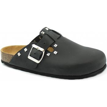Schoenen Dames Leren slippers Giada GIA-CCC-E198-NE Zwart