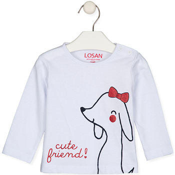 Textiel Kinderen T-shirts & Polo’s Losan 218-1301AL Wit