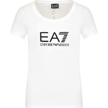 Textiel Dames T-shirts & Polo’s Ea7 Emporio Armani 8NTT63 TJ12Z Wit