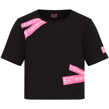 Textiel Dames T-shirts & Polo’s Ea7 Emporio Armani 3LTT13 TJDLZ Zwart