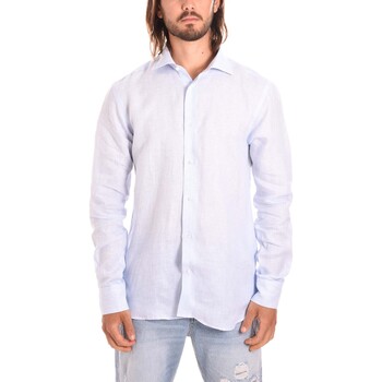 Textiel Heren Overhemden lange mouwen Borgoni Milano OSTUNI Blauw
