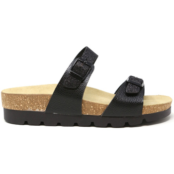 Schoenen Dames Leren slippers Geowalk 257P006S Zwart