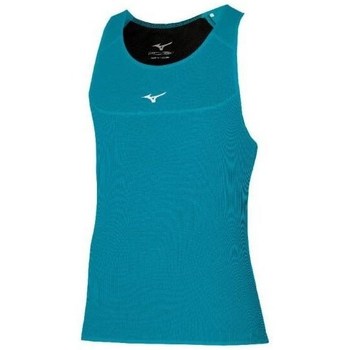 Textiel Heren T-shirts korte mouwen Mizuno Dryaeroflow Tank Turquoise
