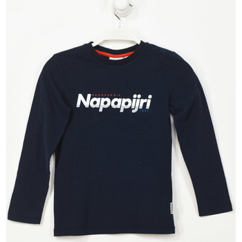Textiel Jongens T-shirts met lange mouwen Napapijri GA4EQF-176 Blauw