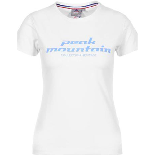 Textiel Dames T-shirts korte mouwen Peak Mountain T-shirt manches courtes femme ACOSMO Wit
