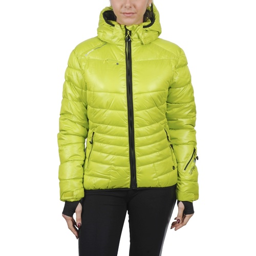 Textiel Dames Dons gevoerde jassen Peak Mountain Doudoune de ski femme ALPINE Groen