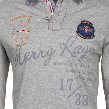 Harry Kayn Polo manches longues homme CAZBI Grijs