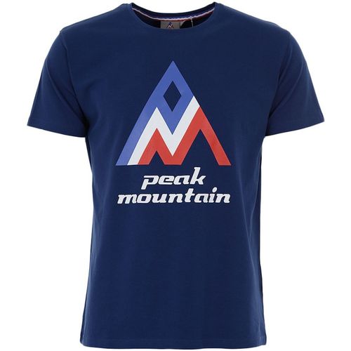 Textiel Heren T-shirts korte mouwen Peak Mountain T-shirt manches courtes homme CIMES Marine