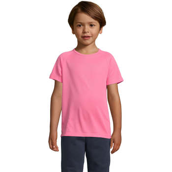 Textiel Kinderen T-shirts korte mouwen Sols Camiseta niño manga corta Roze