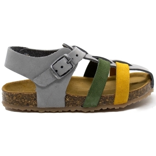 Schoenen Kinderen Sandalen / Open schoenen Plakton Baby Polka B - Ocre Bosco Jeans Multicolour