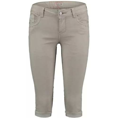 Textiel Dames Broeken / Pantalons Hailys Haily's dames capri jeans broek Jenna Beige