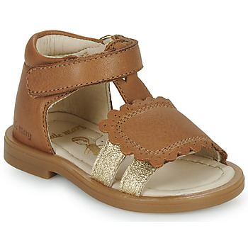Schoenen Meisjes Sandalen / Open schoenen Little Mary CIDONIE Brown / Goud