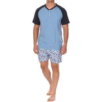 Textiel Heren Pyjama's / nachthemden J And J Brothers JJBCH5700 Blauw