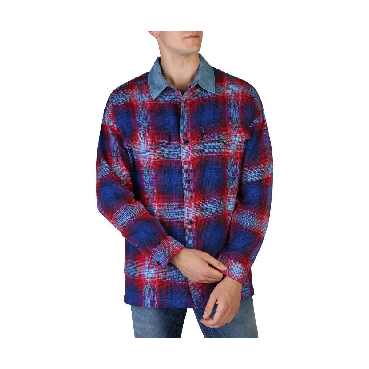 Textiel Heren Overhemden lange mouwen Tommy Hilfiger - dm0dm04967 Blauw