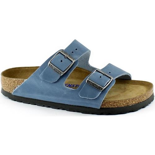 Schoenen Dames Leren slippers Birkenstock BIR-CCC-1022509-DB Blauw