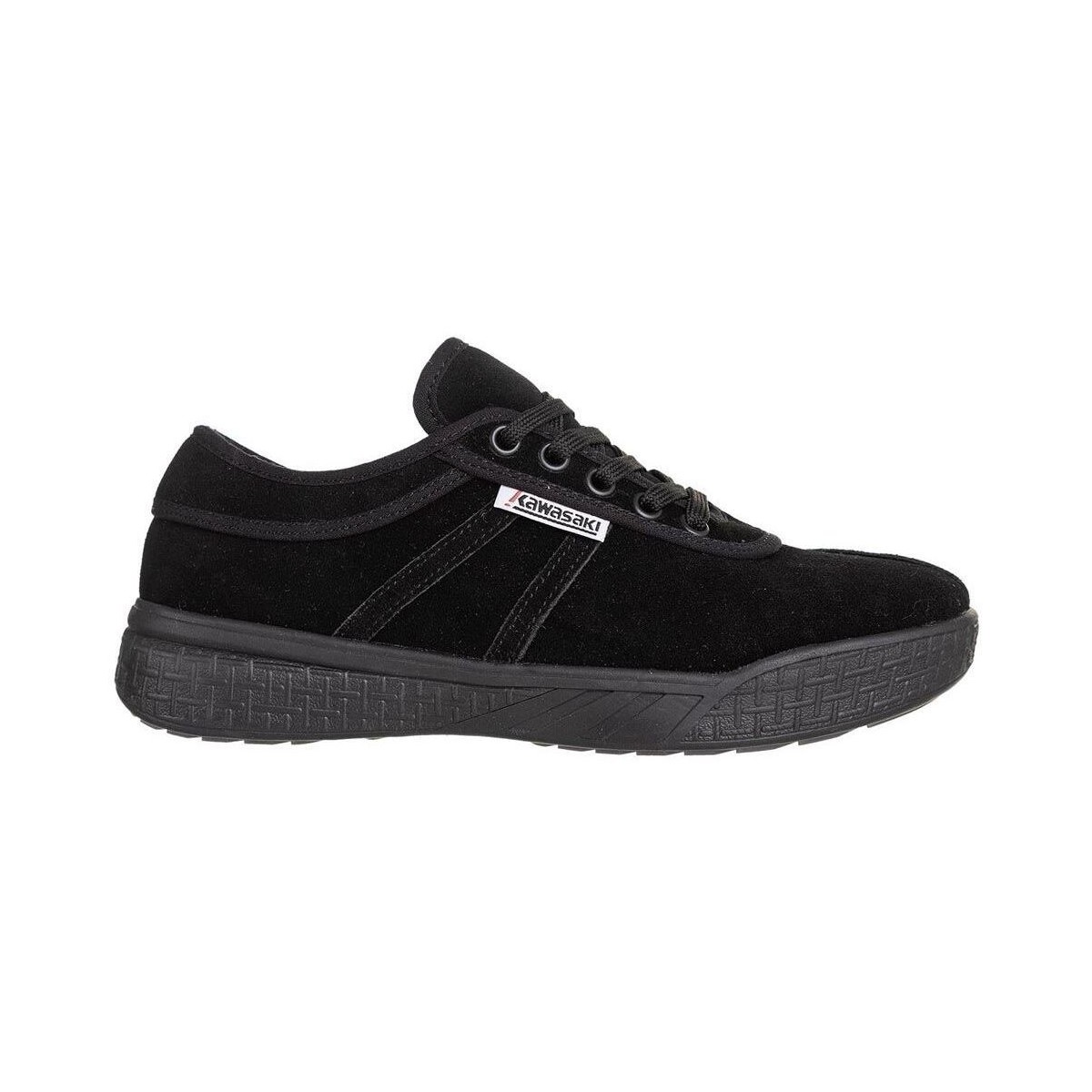 Schoenen Heren Sneakers Kawasaki Leap Suede Shoe K204414 1001S Black Solid Zwart