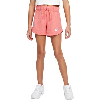 Textiel Meisjes Trainingsbroeken Nike PANTALON CORTO NIA  SPORTSWEAR DA1388 Roze