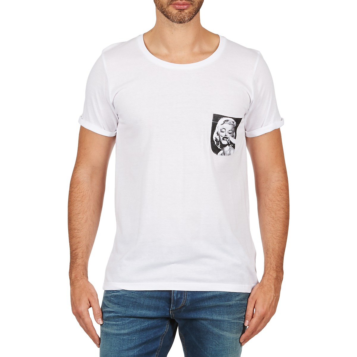 Textiel Heren T-shirts korte mouwen Eleven Paris MARYLINPOCK MEN Wit