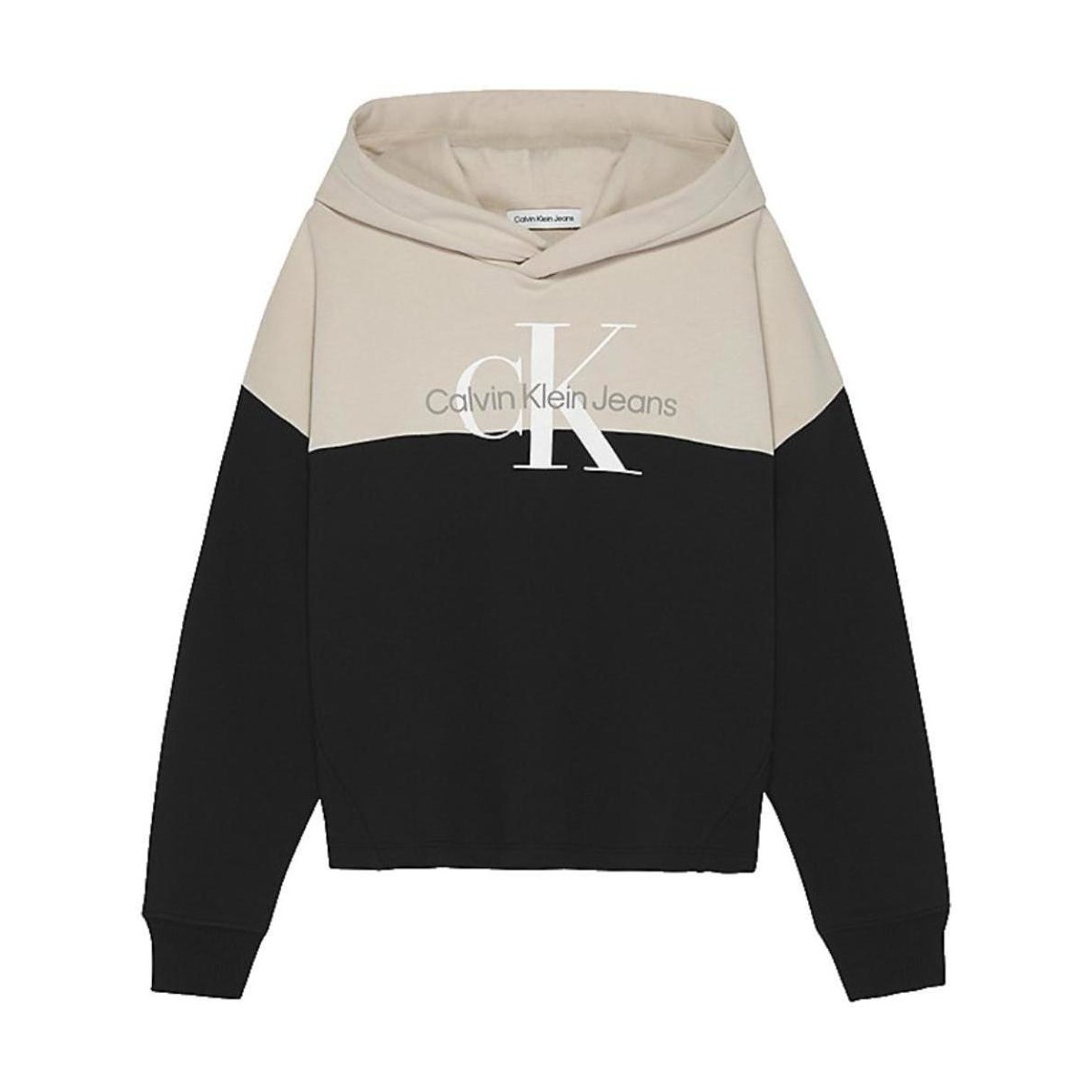 Textiel Meisjes Sweaters / Sweatshirts Calvin Klein Jeans  Zwart