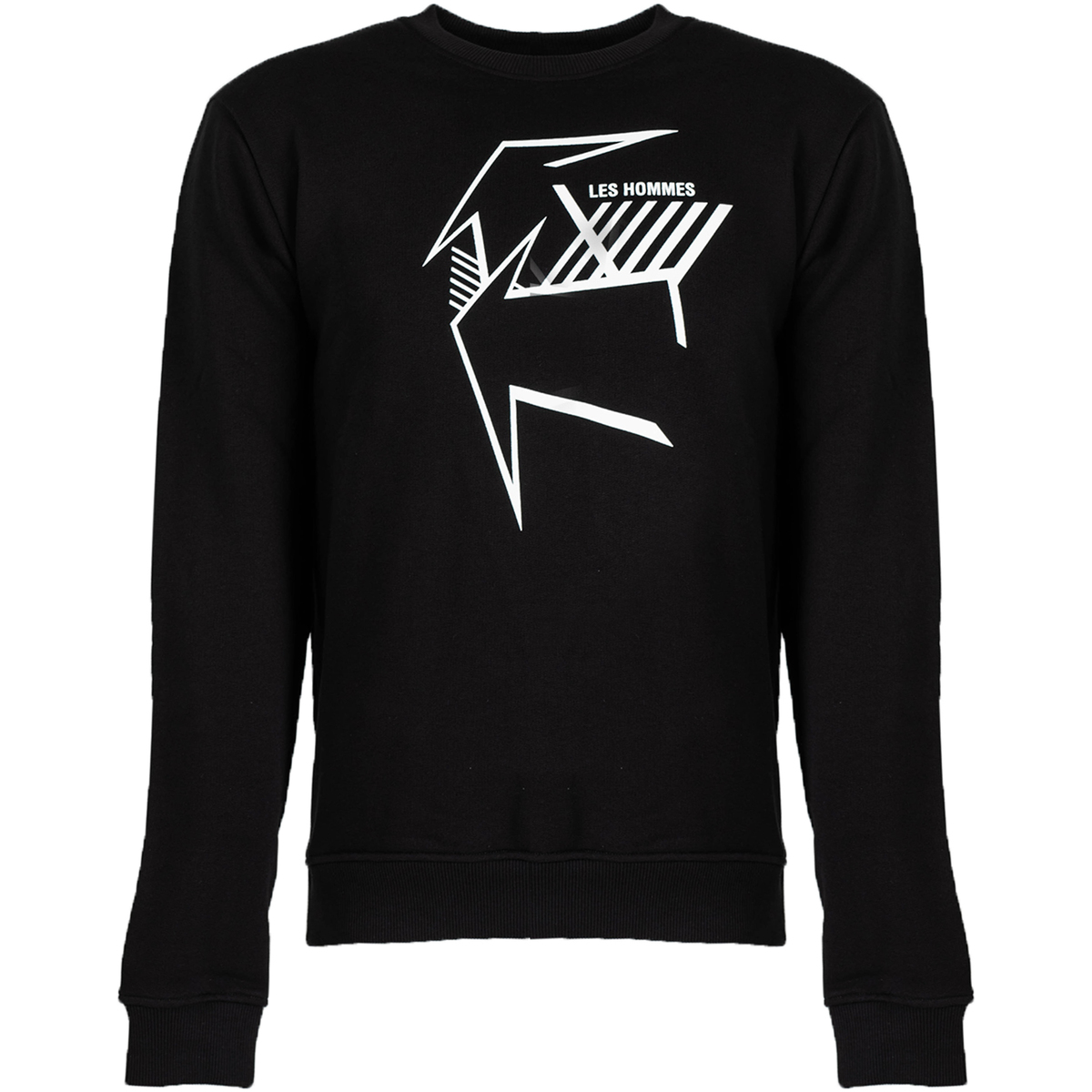 Textiel Heren Sweaters / Sweatshirts Les Hommes LLH411-758P | Round Neck Sweater Zwart