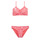 Textiel Meisjes Bikini's Roxy VACAY FOR LIFE CROP TOP SET Roze / Wit
