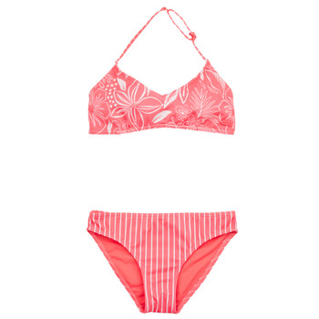 Textiel Meisjes Bikini's Roxy VACAY FOR LIFE TRI BRA SET Roze / Wit