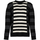 Textiel Heren Truien Les Hommes LLK113-654U | Wool Stripes Round Neck Jumper Zwart