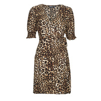 Textiel Dames Lange jurken Pieces PCTALA 2/4 WRAP  DRESS Leopard
